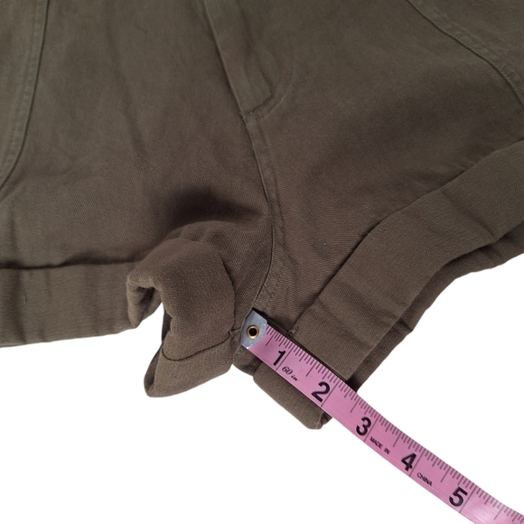 NWT Billabong Women Size 25 100% Cotton Brown Belted Cuffed Shorts Pockets - Picture 13 of 14